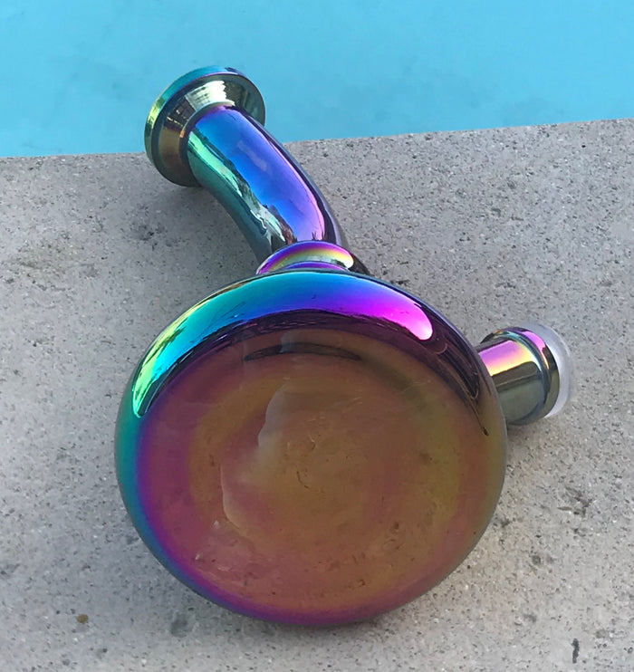 8" Metallic Look, Thick Glass Beaker Bong w/14mm bowl