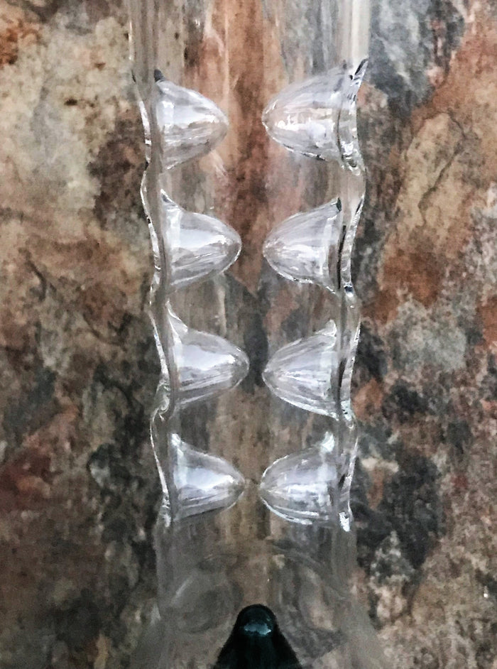 9.5” Perc & 8 Ice Catchers Glass Bong/Water Pipe + 2 - 14mm Male Bowl Sliders - Darker Hunter