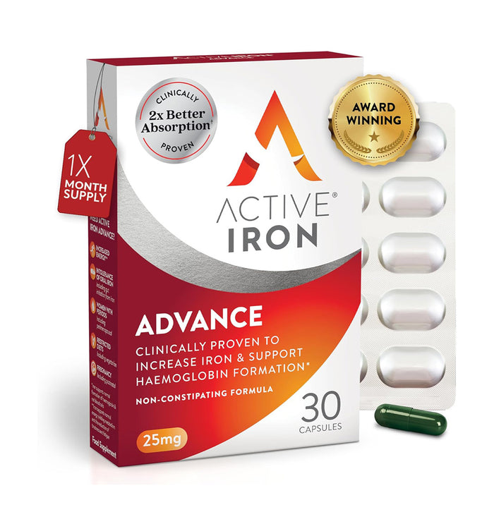 Active Iron 25mg Capsules - 30 Capsules, Minerals