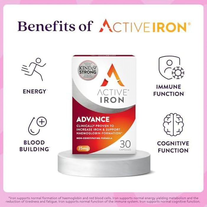 Active Iron 25mg Capsules - 30 Capsules, Minerals