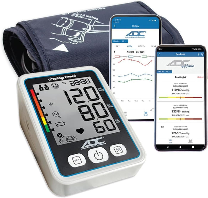 ADC Advantage Connect Digital Blood Pressure Monitor, Wide Range Arm Cuff, 22-42 cm - 6024N-Single - LL Medico
