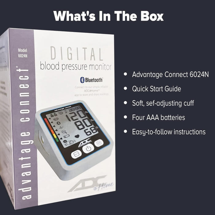 ADC Advantage Connect Digital Blood Pressure Monitor, Wide Range Arm Cuff, 22-42 cm - 6024N-Single - LL Medico