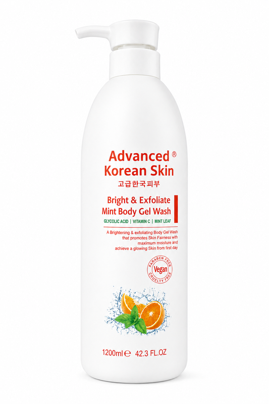 Advanced Korean shower gel (glycolic, vitamin c and mint)