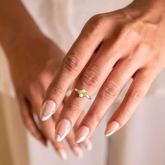 Adya Green Blossom Bud Toe Ring Cum Midi Ring