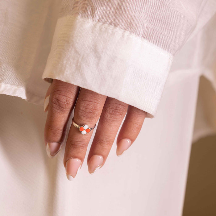 Adya Orange Blossom Bud Toe Ring Cum Midi Ring
