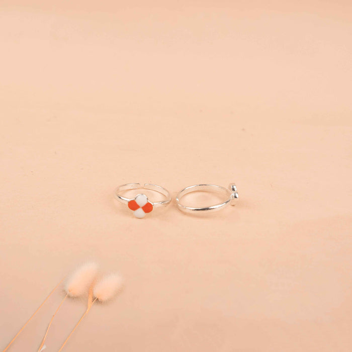 Adya Orange Blossom Bud Toe Ring Cum Midi Ring