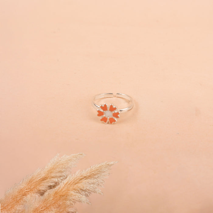 Adya Orange Petal Midi Ring