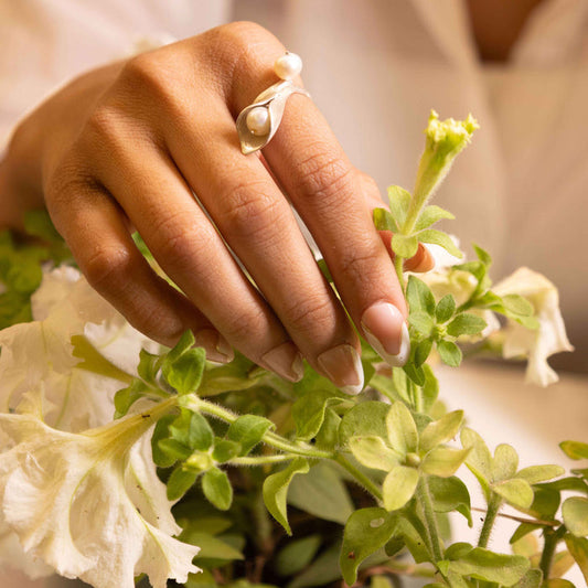 Adya Pearl Embrace Ring