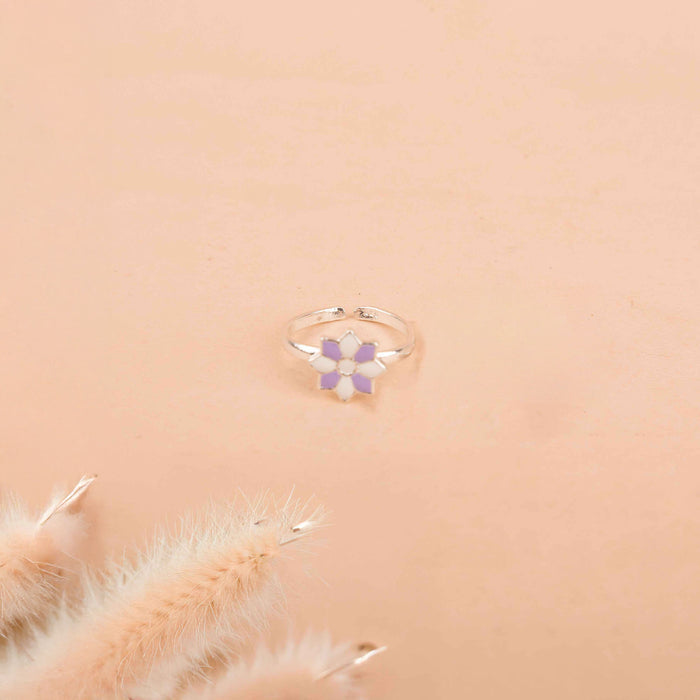 Adya Purple Bloom Midi Ring