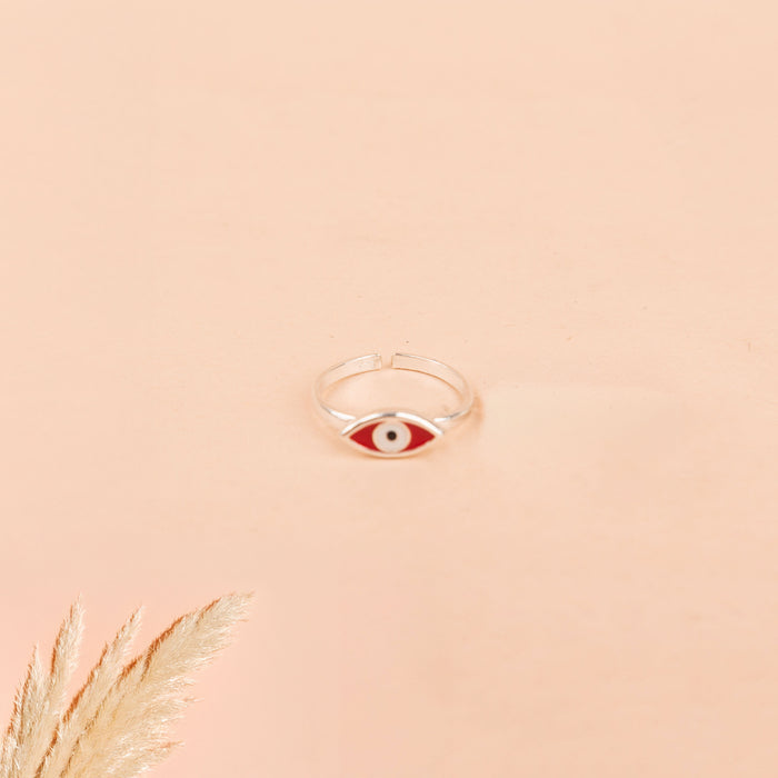 Adya Red Nazar Midi Ring