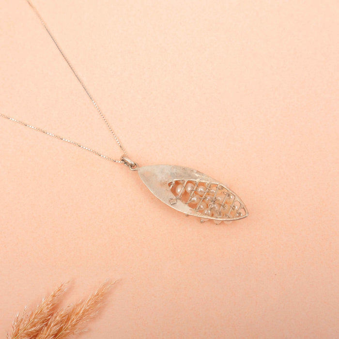 Adya Textured Pearl Bunch Necklace