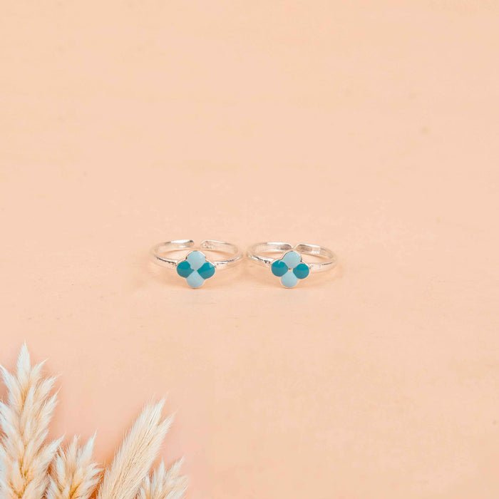 Adya Turquoise Blossom Bud Toe Ring Cum Midi Ring