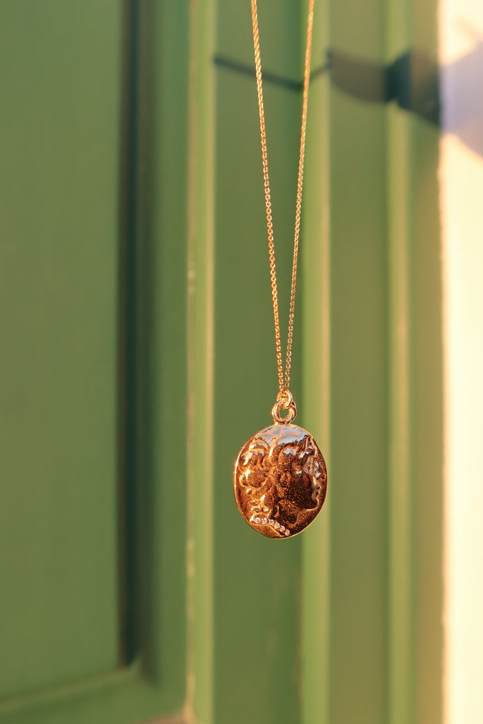 Alexander the Great Coin Necklace Gold-Filled Jewelry made in Greece at Aegean Essence