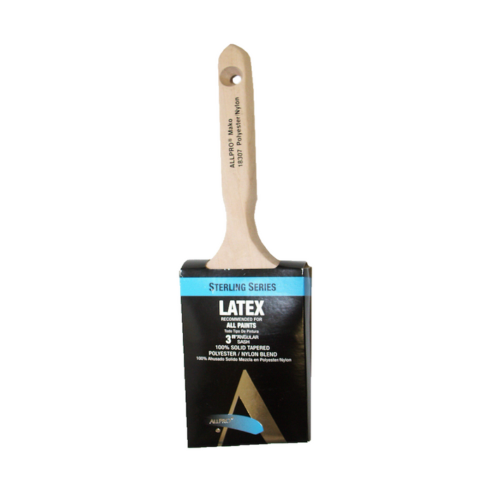 All pro Mako Polyester/Nylan 3" angle sash brush