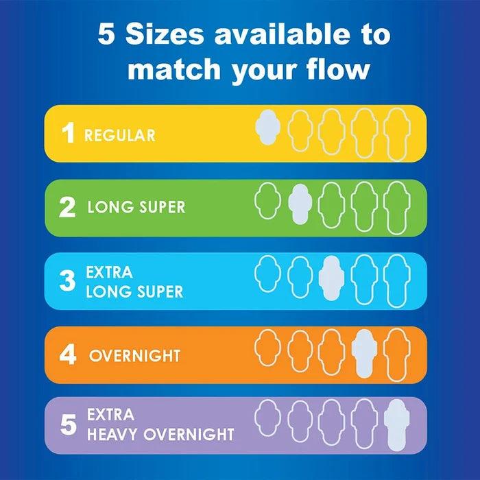 Always Maxi Size 3 Extra Long Super Pads with Wings, Unscented - 03700098727-Pack - LL Medico