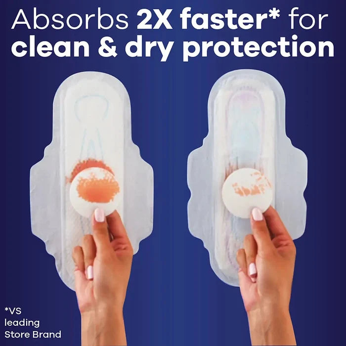 Always Ultra Thin Size 4 Overnight Pads With Wings, Unscented - 03700099089-Pack - LL Medico