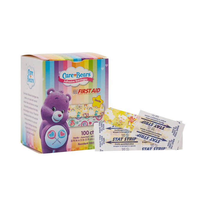 Dukal American White Cross Stat Strip Kid Design Care Bears Adhesive Strips