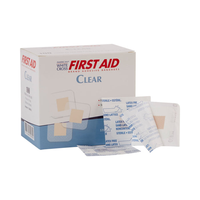 Dukal American White Cross Sheer Adhesive Spot Bandage, 1.5 x 1.5 Inch
