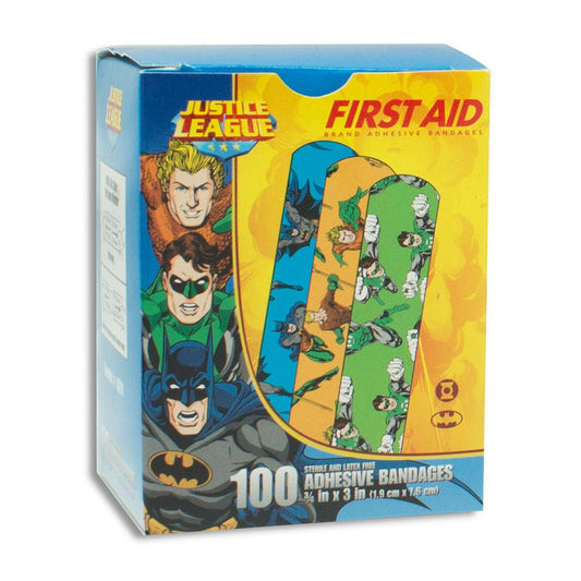 Dukal American White Cross Stat Strip Kid Design Justice League Adhesive Strip
