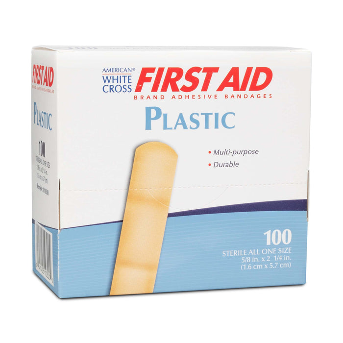 Dukal American White Cross First Aid Adhesive Strips, 5/8 x 2¼ Inches
