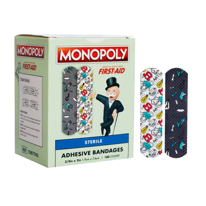 Dukal American White Cross Kid Design (Monopoly) Adhesive Strip, 3/4 x 3 Inch