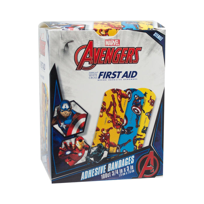 Dukal American White Cross Stat Strip Kid Design (Avengers) Adhesive Strips