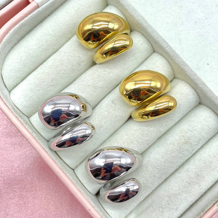 Anello regolabile double big lucid - Iride Shop - Accessori da Donna