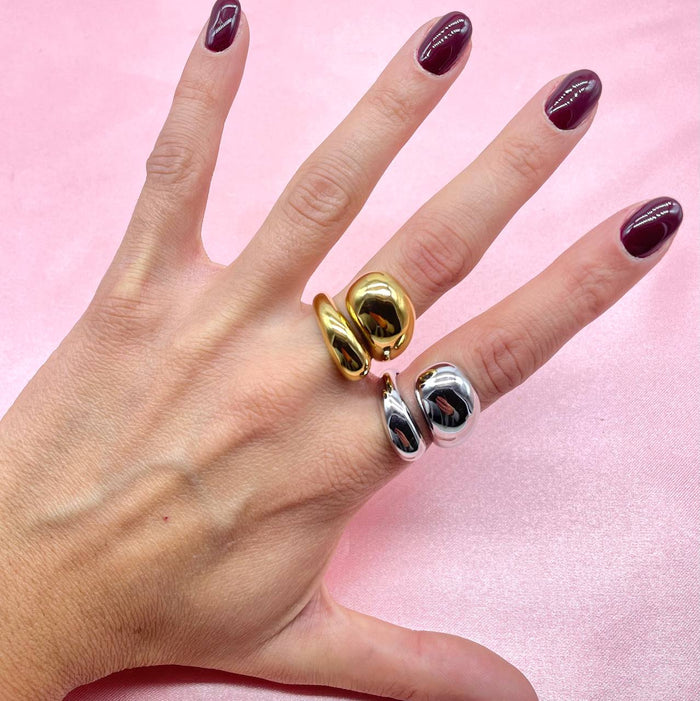 Anello regolabile double big lucid - Iride Shop - Accessori da Donna