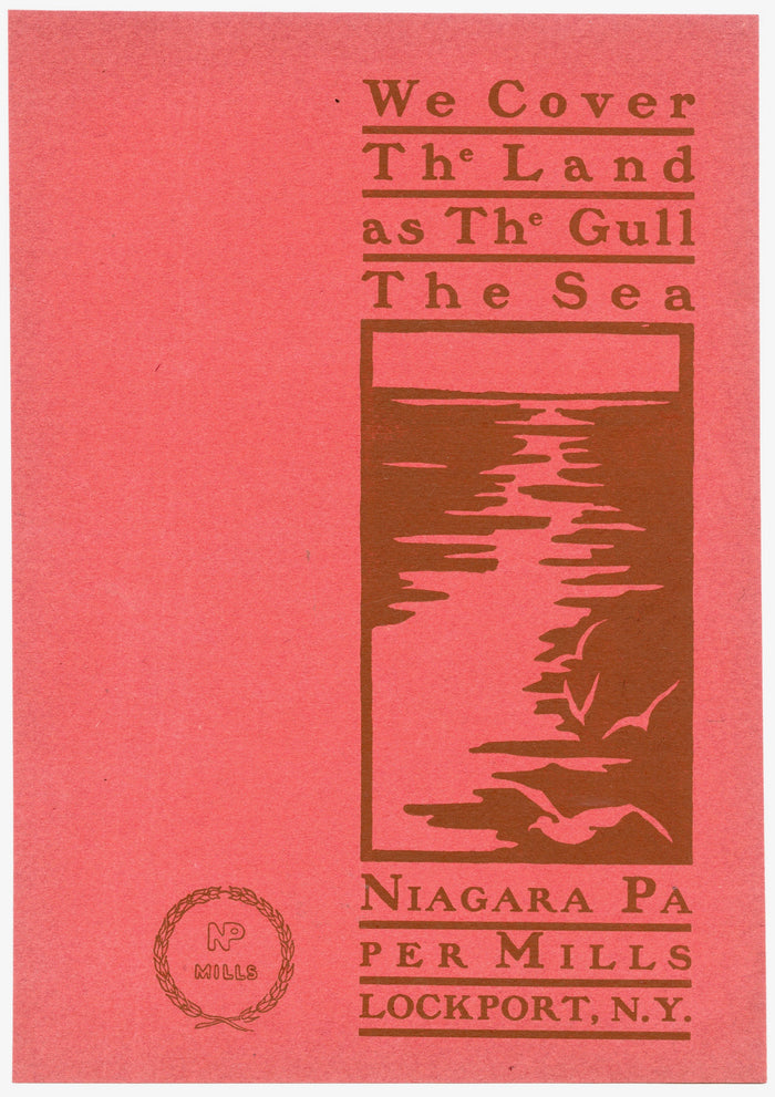Antique Niagara Paper Mills Sample Printing Advertisement, List of Paper Dealers