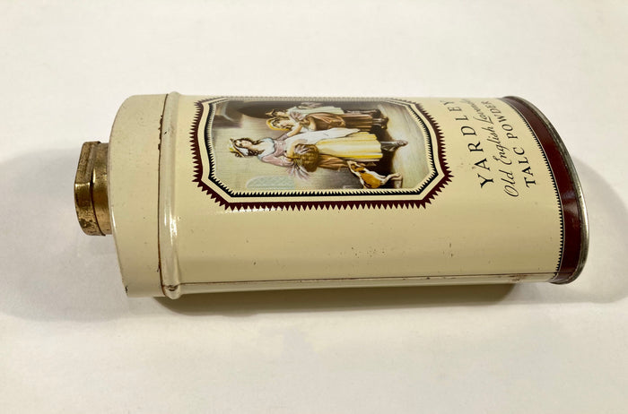 Antique Yardley Old English Lavender Talcum Powder Tin, Partially Full - TheBoxSF