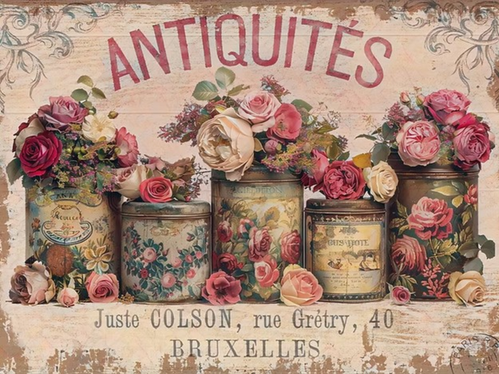 Antiquities Rice Paper by Reba Rose Creations