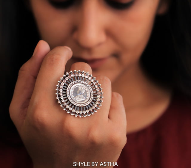 Anvaya Victorian Coin Classic Ring