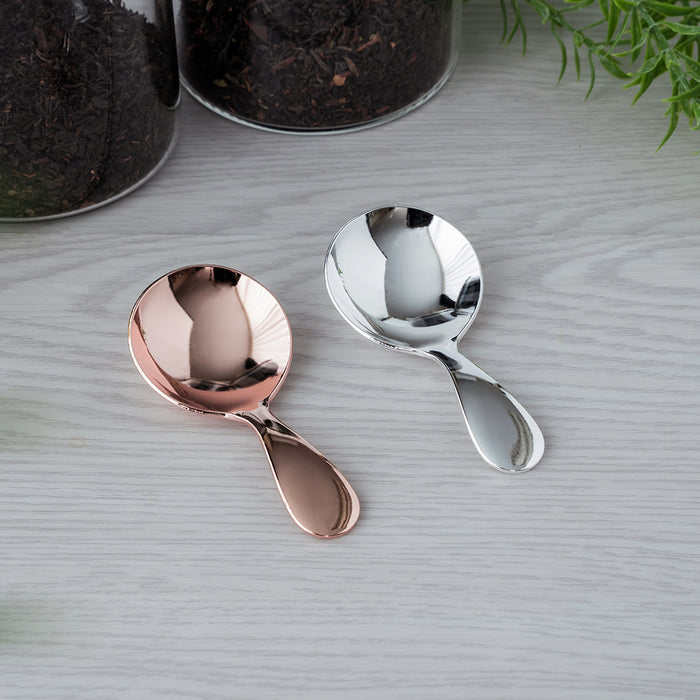 Aoyoshi: Stainless Tea Caddy Spoon Silver & Gold Color