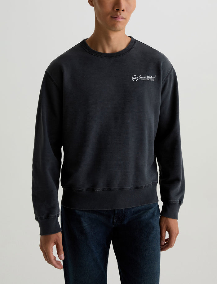 Arc Crew Sunset Western 5 Yrs True Blac Relaxed Fit Crew Neck Sweatshi Men Top Photo 1