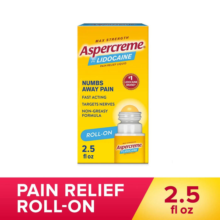 Aspercreme Lidocaine Fragrance - Free Pain Relief Roll - On - 4116705810 - LL Medico