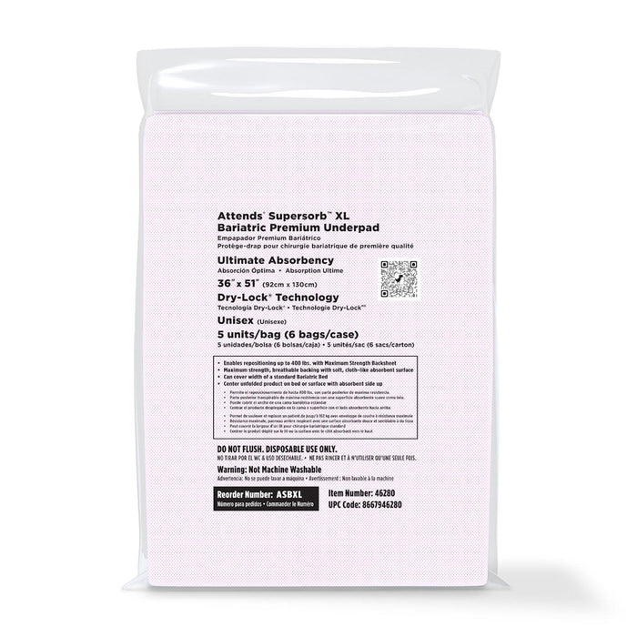 Attends Supersorb Bariatric Premium Underpads - ASBXL-Pack - LL Medico