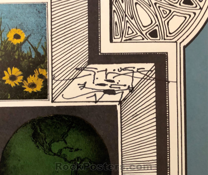 AUCTION - BG-97 -  Frank Zappa & The Mothers 1967 Poster - Stanley Mouse Signed - Fillmore - Mint