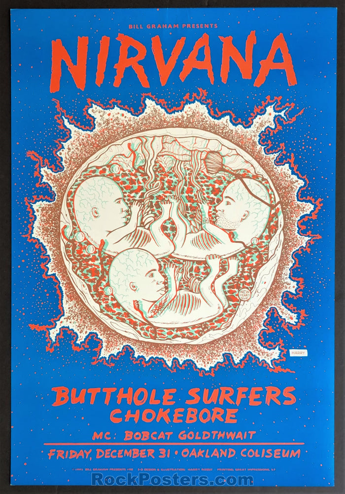 AUCTION - BGP-90 - Nirvana Oakland 1993 - Harry Rossit 1st Edition - Excellent