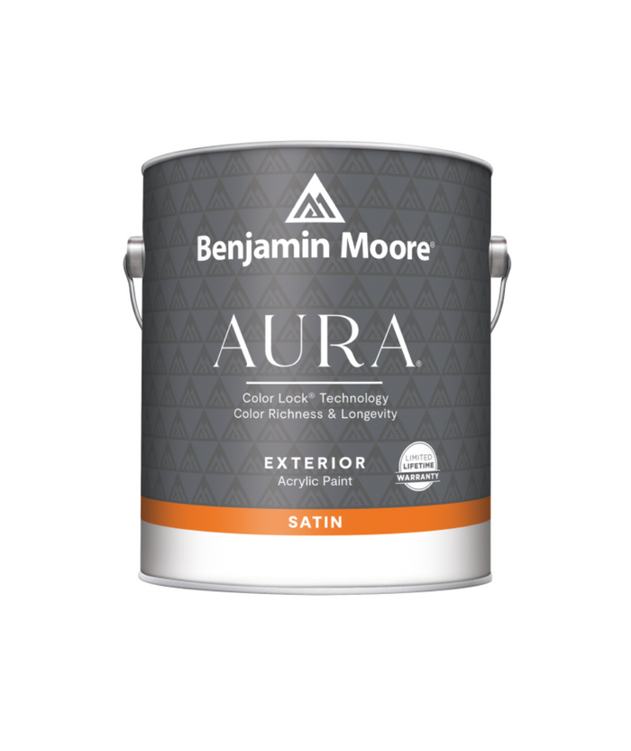 Benjamin Moore Aura Exterior Paint Satin available at Gleco Paint.