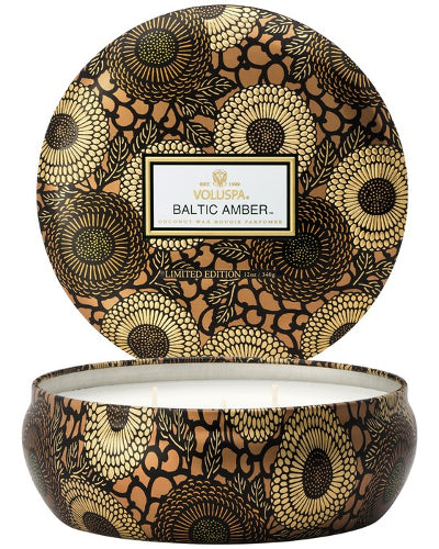 Baltic Amber 3 Wick Tin Candle