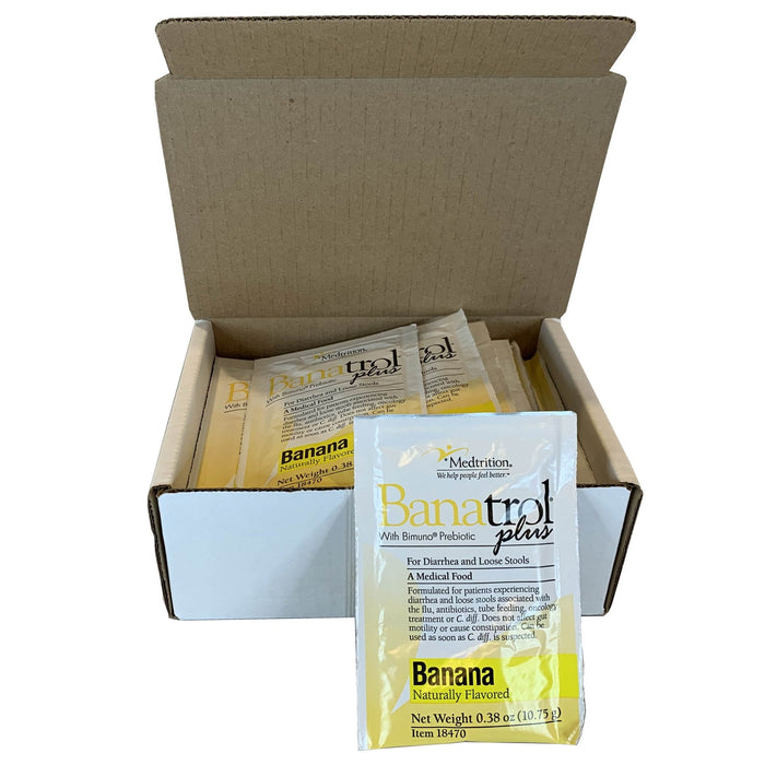 Banatrol Plus Diarrhea Support with Bimuno Prebiotic, Banana Flavor, 11 gm Packet - 18470-Case - LL Medico