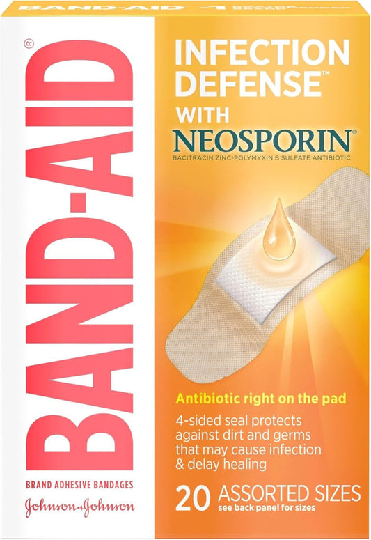 Band-Aid Infection Defense with Neosporin Bandages Assorted Sizes