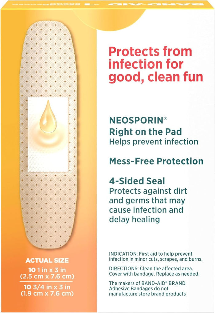 Band-Aid Infection Defense with Neosporin Bandages Assorted Sizes