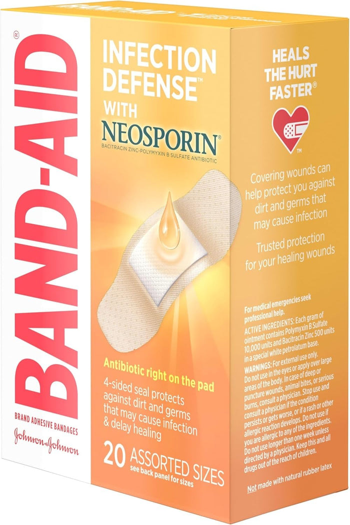 Band-Aid Infection Defense with Neosporin Bandages Assorted Sizes