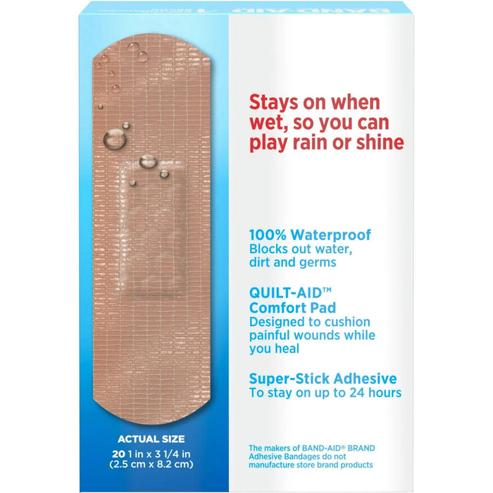 Band-Aid Water Block Tough Strips Adhesive Bandages, 1.75 x 4 Inch
