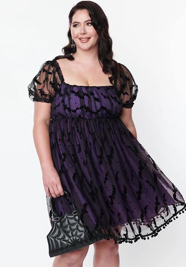 Unique Vintage Bat Mesh [Purple] - View 7