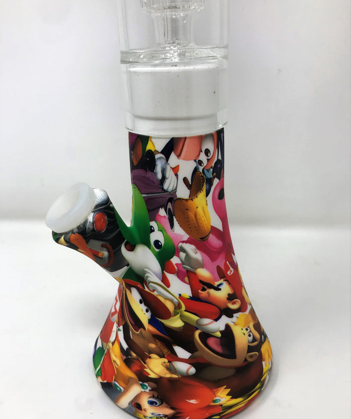 Beaker Silicone Wax Rig/Bong Glass Shower Perc Quartz Banger Wax Container Tool