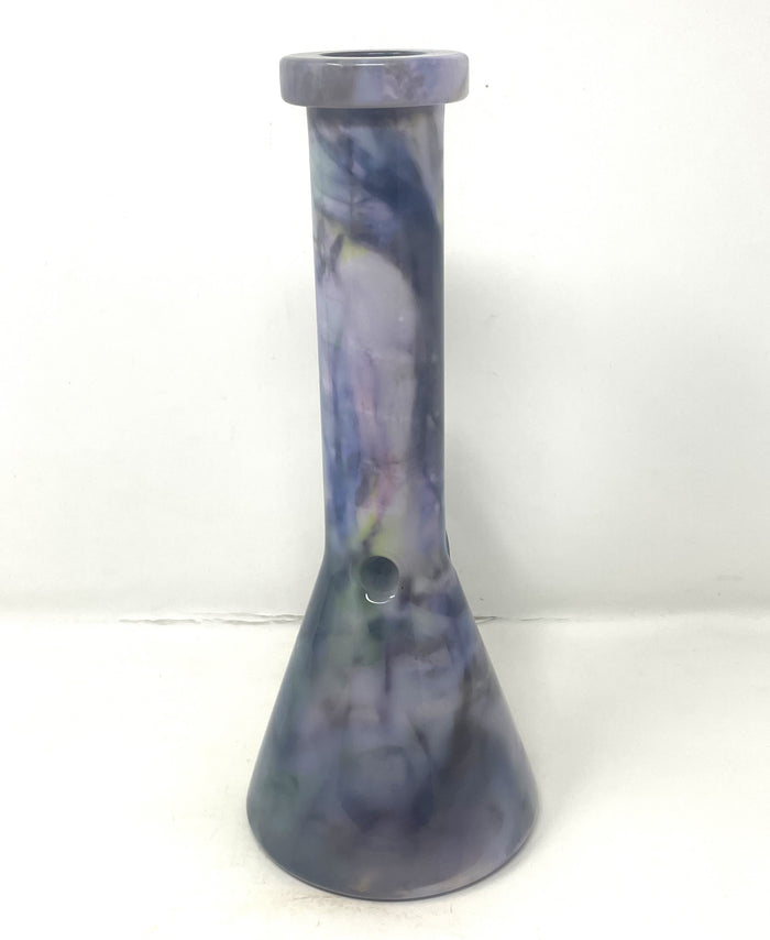 Beautiful Marble  Design Thick Glass 10" Beaker Bong