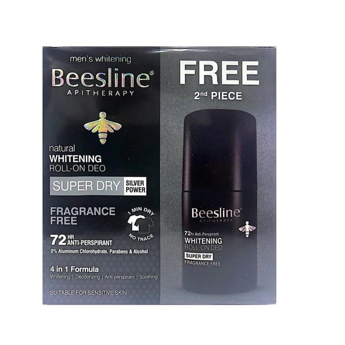 Beesline Invisible Touch Fragrance Whitening Roll-On Deodorant, 2x50ml - Makkah Pharmacy