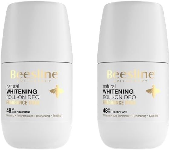 Beesline White Roll-On Deodarant, 2x50ml - Makkah Pharmacy